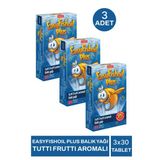 EasyFishoil Plus Tutti Frutti Aromalı 3x30 Çiğnenebilir Tablet Balık Yağı