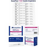 Easyflow 1 cc Insülin Enjektörü 26G x 13 mm (0.45 x 13 Mm) Steril Tek Kullanımlık 100 Adet