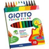Easyso Giotto Keçeli Kalem Turbo Color 12 Renk 416000 Ambalajlı