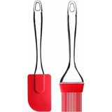 Easyso Silikon Spatula Seti 2in1 // Isıya Dayanıklı Bpa Içermez // 2 Parça Yapışmaz, Pişirme, Karış - Standart