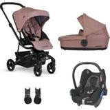 Easywalker Charley Çift Yönlü Bebek Arabası, Portbebe, Ana Kucağı Üçlü Set - Desert Pink