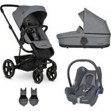 Easywalker Harvey3 Bebek Arabası Üçlü Set - Fossil Grey, Bebek Arabası, Portbebe, Adaptörler ve Ana Kucağı Dahil - Gri