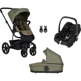 Easywalker Harvey3 Bebek Arabası Üçlü Set - Sage Green, Bebek Arabası, Portbebe, Adaptörler ve Ana Kucağı Dahil - Yeşil