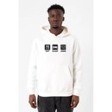 Eat Sleep Anime Beyaz Erkek 3İp Kapşonlu Sweatshirt