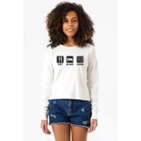 Eat Sleep Anime Ekstra Uzunkol Sweatshirt Ekru