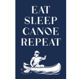 EAT SLEEP CANOE REPEAT: Kanu Buch für Notizen und Touren Notizbuch A5 liniert praktisches Geschenk für Kanufahrerin und Kanutin im Kanu Sport cooles Notizheft für Ruder Frauen im Rudersport
