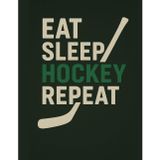 Eat. Sleep. Hockey. Repeat.: Funny Hockey-Themed School Notebook (8.5x11” Lined Paper, 120 Pages): Perfect for Hockey Players, Fans, and Coaches — Great Back-to-School or Team Gift