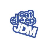 Eat Sleep Jdm Araba Sticker 17X17 Cm Mavi