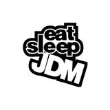 Eat Sleep Jdm Araba Sticker 17X17 Cm Siyah