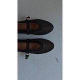 Eataly Shoes Shia SiyahTaşlı File Babet