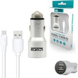 Eatech 3.1 Amper Micro Çift Usb Metal Araç Şarjı