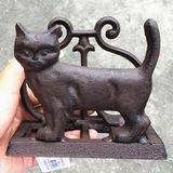 EatingBiting 5.3"x4.5"x2.6" Vintage Dökme Demir Peçete Tutucu Kedi Bağlantısız Doku Dispenseri Dekor Durumu Doku kağıdı tutucu ferforje peçete tutucu doku kutusu doku rafı düğün parti malzemeleri