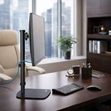 EATON Yükseklik Ayarlı 36-54 Cm Tekli Monitör Standı | 17”-27” | Vesa 75x75 / 100x100 | Masaüstü