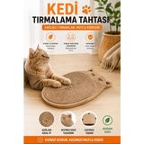 Eavrasya Kedi Tırmalama Tahtası Ahşap Renkli Kaymaz Tabanlı 39 cm x 26 cm Kedi Oyun Alanı İçin - Ahşap Rengi