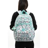 eba-8803 Klinkır Okul çantası Sırt Çanta Günlük Gezi Spor Seyahat Tatil Çok Gözlü Laptop Bölmeli GREEN FLOWER