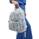 eba-8860 Klinkır Okul çantası Sırt Çanta Günlük Gezi Spor Seyahat Tatil Çok Gözlü Laptop Bölmeli WHİTE FLOWER