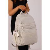 eba-8861 Klinkır Okul çantası Sırt Çanta Günlük Gezi Spor Seyahat Tatil Çok Gözlü Laptop Bölmeli BEJ