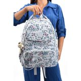 eba-8866 Klinkır Okul çantası Sırt Çanta Günlük Gezi Spor Seyahat Tatil Çok Gözlü Laptop Bölmeli WHİTE FLOWER