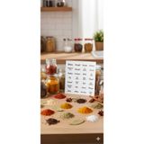 EBA HOME 28 adet Şeffaf Baharat etiketi kavanoz Stickeri suya dayanıklı