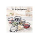 EBA HOME 6'lı Sızdırmaz Silikon Contalı Kahvaltılık Seti