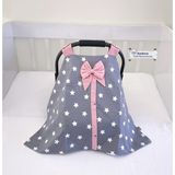 Ebabynest Big Star Serisi Koyu Gri Yıldız Pudra Kombin Puset Örtüsü - 0 - 13 kg - Renkli