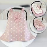 Ebabynest Big Star Serisi Pudra Beyaz Puset Örtüsü 3'lü Set - 0 - 13 kg - Renkli