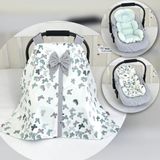 Ebabynest Kelebek Serisi Su Yeşili Puset Örtüsü 3'lü Set - 0 - 13 kg - Renkli