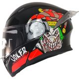 Ebakbak Motosiklet Çene Açılır Kask Ece 22.06 Güvenlik Sertifikalı Güneş Vizörlü Motor Kaskı Joker - Çok Renkli