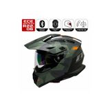 ebakbak Motosiklet Cross Kask Enduro Full Face Touring Güneş Vizörlü Motorcu Kaskı Solda