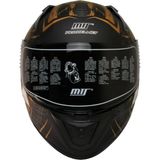 Ebakbak Motosiklet Kadın Kaskı Ecer 22.R06 Sertifikalı Double Vizör Full Face Kask Anubis - Çok Renkli