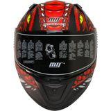 Ebakbak Motosiklet Kaskı Ecer 22.R06 Sertifikalı Double Vizör Full Face Kask Draglax Red - Kırmızı