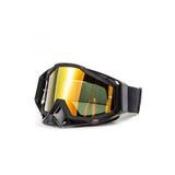 Ebakbak Motosiklet Motocross Gözlük Polikarbonat Lens Profesyonel Mx Atv Enduro Mtb Kross Gözlük Black-Gold