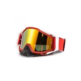 Ebakbak Motosiklet Motocross Gözlük Polikarbonat Lens Profesyonel Mx Atv Enduro Mtb Kross Gözlük Red-White