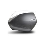 Ebakbak Motosiklet SH-36W Yan Çanta Takım Siyah White ( Beyaz Kapaklı ) Motor Tur Çantası