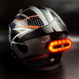 Ebakbak Motosiklet ve Bisiklet Kask Çanta Vb Uyumlu LED Çakar Gece Görüş Usb'li LED - Standart - Siyah