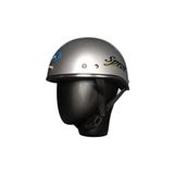 Ebakbak Motosiklet ve Bisiklet Kaskı Abs Materıal Yarım Chopper Model Kask Vespa Scooter Grey