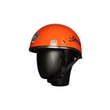 Ebakbak Motosiklet ve Bisiklet Kaskı Abs Materıal Yarım Chopper Model Kask Vespa Scooter Orange