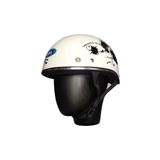 Ebakbak Motosiklet ve Bisiklet Kaskı Abs Materıal Yarım Chopper Model Kask Vespa Scooter Whıte