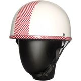 Ebakbak Motosiklet ve Bisiklet Yarım Chopper Model Kask Abs Matreıal Kask Whıte-Red - Çok Renkli