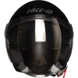 Ebakbak Motosiklet Yarım Kask Camlı Ce Onaylı Güneş Vizörlü Motor Kaskı Black - XL - Siyah