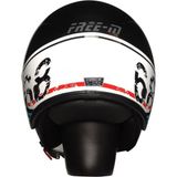 Ebakbak Motosiklet Yarım Kask Camlı Ce Onaylı Güneş Vizörlü Motor Kaskı Retro - Mavi