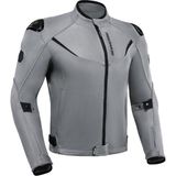 Ebakbak Motosiklet Yazlık Mont Tam Fileli Çelik Omuz Korumalı Mesh Motorcu Montu Gri - 2XL
