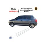 EBAL OTO AKSESUAR Skoda Fabia Mk2 Krom Cam Çıtası 4 Prç. 2008-2014 Model Arası Uyumlu P. Çelik