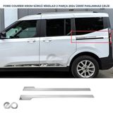 Ebal Oto Ford Tourneo Courier 2024 Üzeri Sürgü Nikelajı 2 Parça Paslanmaz Çelik - Gümüş