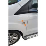 Ebal Oto Ford Tourneo Courier Krom Uyumlu Sinyal Çerçevesi 2 Parça 2014-2018 Arası Paslanmaz Çelik - Gümüş