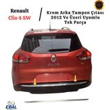 Ebal Oto Renault Clio 4 Sw Krom Arka Tampon Çıtası 2012 ve Üzeri P.çelik - Gümüş