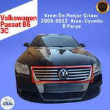 Ebal Oto Vw Passat B6 3c Krom Ön Panjur 8 prc 2005-2011 Paslanmaz Çelik