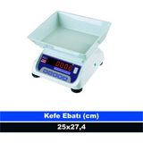 ebaysan Tem Eko 3 kg 0,5 gr Tartım Terazisi Onaylı LED 25X27,4 cm Kefe