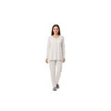 ebebek Baby Mom baby mom Anne Pijama Takımı Düğmeli V Yaka Long Sleeve Patiksiz