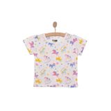 ebebek Hello Baby HelloBaby Basic Kız Kalpli Unicorn Desenli T-Shirt Kız Bebek